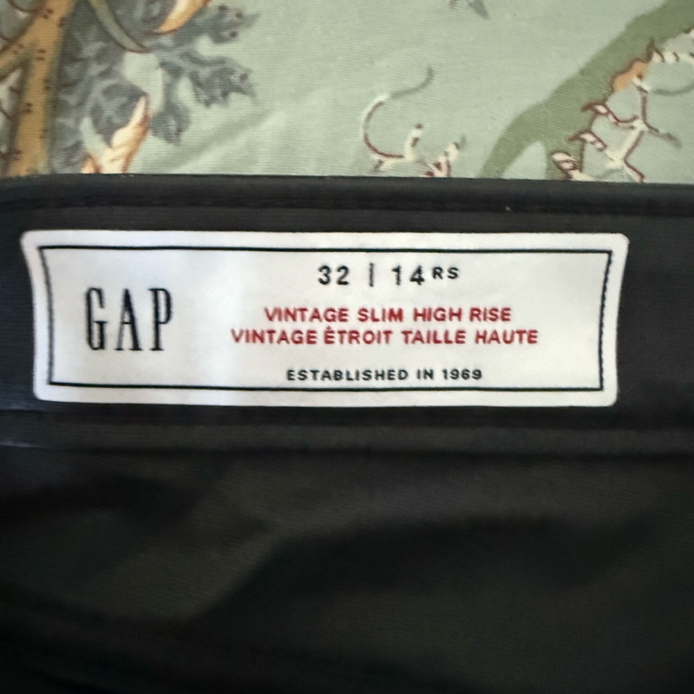 GAP Vintage slim high rise Black Straight Leg Pants